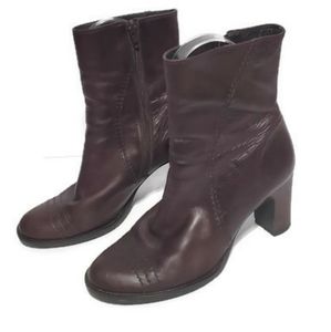 Gianni Bini Brown Brown Leather Mid-Calf Booties